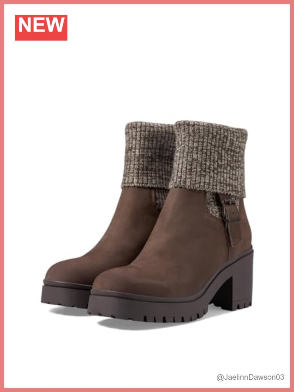 Nubuck Leather Waterproof Ankle Booties Round Toe Pull-On